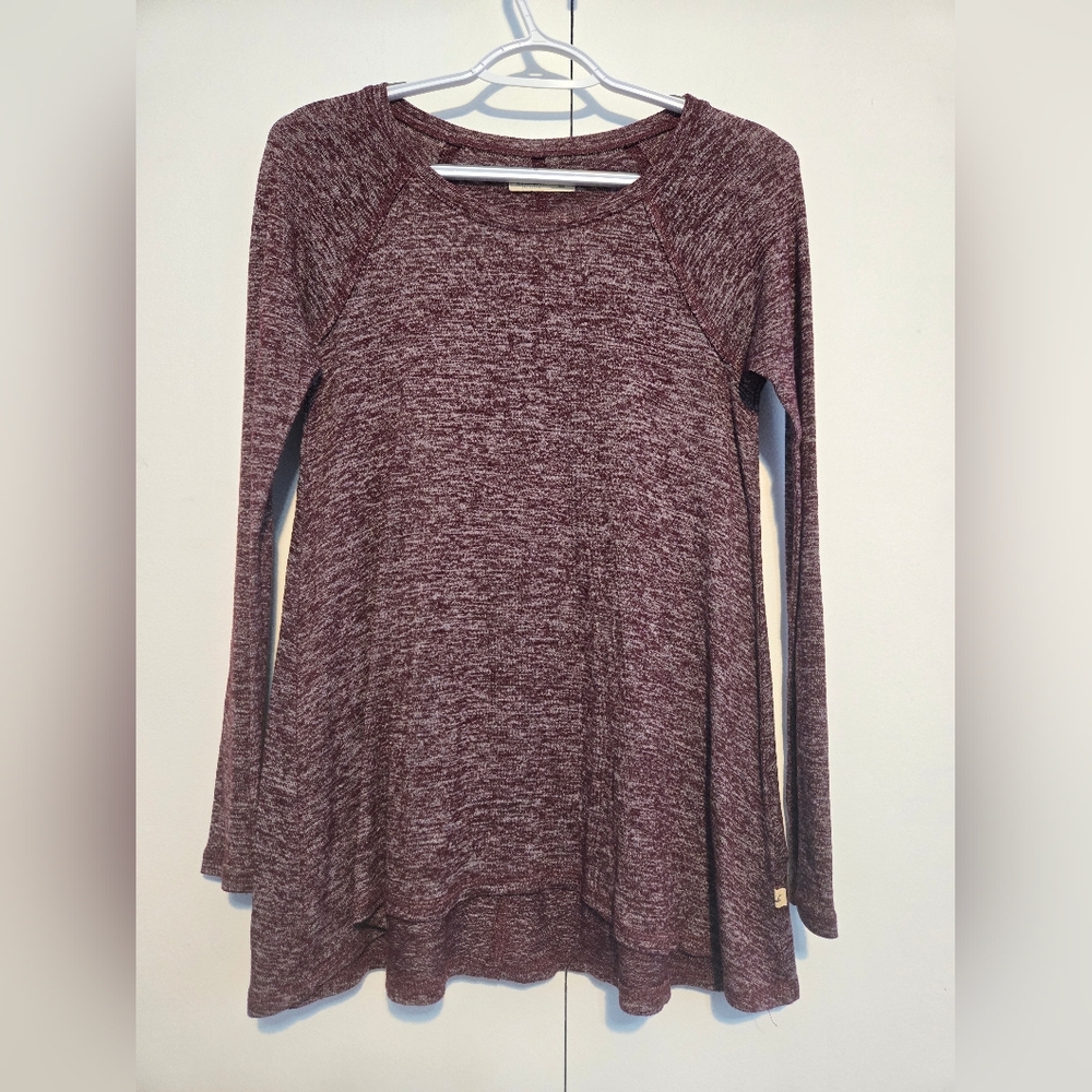Hollister Maroon Swing Top Small‎ Soft Knit Long Sleeve Tunic